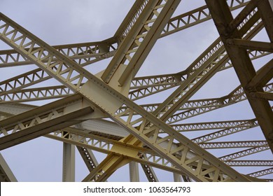 Rivets Beams Yellow Bridge Abstract Closeup Stock Photo 1063564793 ...