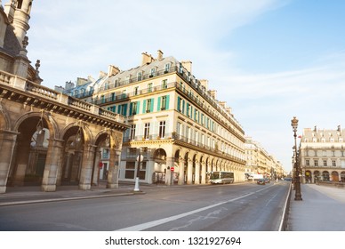 Rivoli Rue Street In Paris Near Louvre Palace