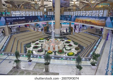 Riyadh  Saudi Arabia - 14 Mar 2020: Riyadh Airport Of King Khalid, Saudi Arabia