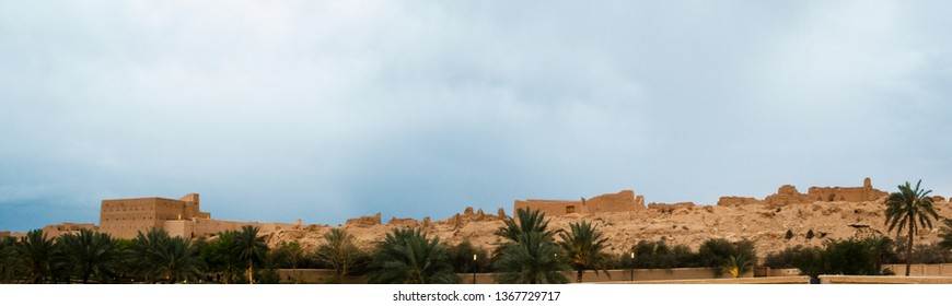 Riyadh / Saudi Arabia - April 13 2019: Bujairi Park Old City In Riyadh