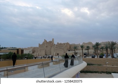 Riyadh, Saudi Arabia - December, 14 2018: SAUDIA Ad Diriyah E-Prix Event In The Old Home Of The Saudi Royal Family In Diriyah.