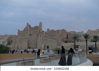 Riyadh, Saudi Arabia - December, 14 2018: SAUDIA Ad Diriyah E-Prix Event In The Old Home Of The Saudi Royal Family In Diriyah.