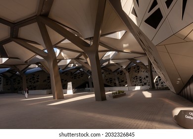 Riyadh, Saudi Arabia - December 30, 2017: APEX Convention Center Entrance Area