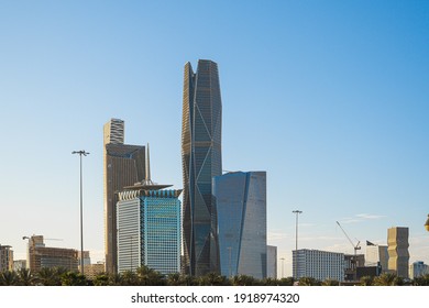 Riyadh, Saudi Arabia, KSA, 11 Feb  2021, new buildings being constructed in the King Abdullah Financial District, capital city, samba tower