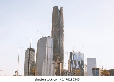Riyadh, Saudi Arabia, KSA - August 11, 2019 buildings of King Abdullah Financial District in Riyadh 