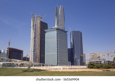 Riyadh, Saudi Arabia, KSA - Jan 26, 2017: Samba Financial Group's new building being constructed in the new King Abdullah Financial District in Riyadh