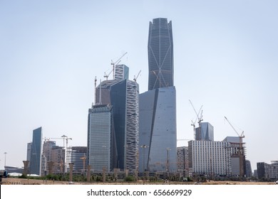 Riyadh, Saudi Arabia, KSA - Jun 09, 2017 new buildings being constructed in the new King Abdullah Financial District in Riyadh