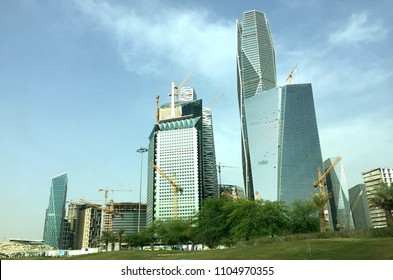Riyadh, Saudi Arabia, KSA - new buildings being constructed in the new KAFD King Abdullah Financial District in Riyadh