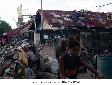 Rizal, Philippines- November 14,2020: As I Was Taking Photos Of The Damages Done By Typhoon Ulysses, This Boy Came Across My Camera Carrying His Wide Smile.