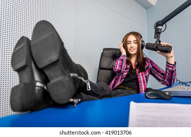 Rj Working On The Radio