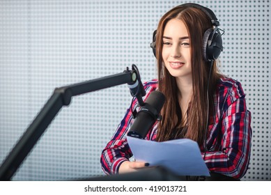 Rj Working On The Radio