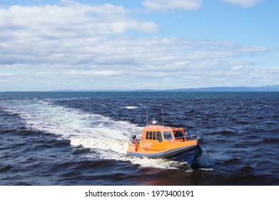 The RNLI Rescue Boat Coming Into Girvan