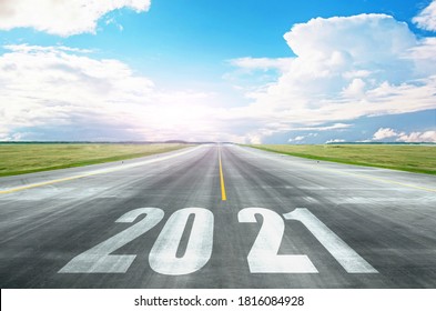 The Road To 2021, The Prospects For Opening Horizons, New Potential. Bright Future And Development Concept