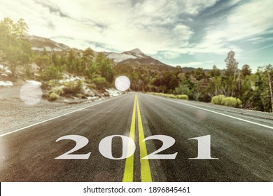 The Road To 2021, The Prospects For Opening Horizons, New Potential. Bright Future And Development Concept