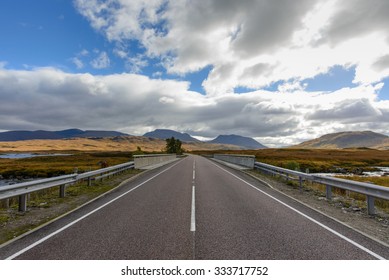 Road A82 In Autumn From Glasgow To Highland, Scotland