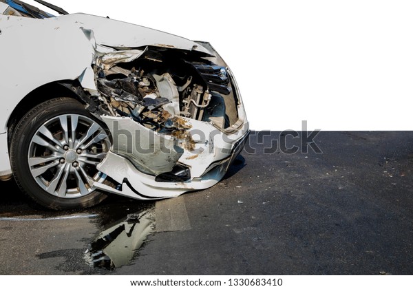 Road accident\
concept : The damage and destruction of the car is caused by\
serious side collisions : Copy\
space\
