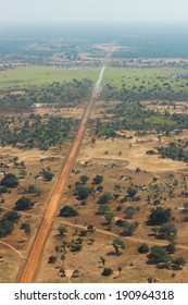 Road across Eastern Africa - Aerial View