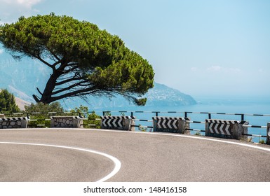 The Road Along The Amalfi Coast. Italy 