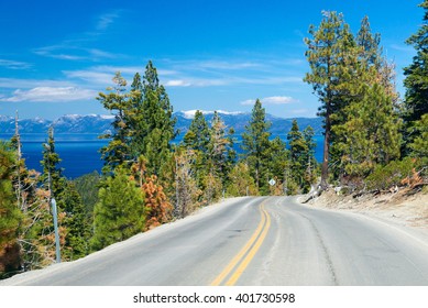 Road Along Lake Tahoe, USA
