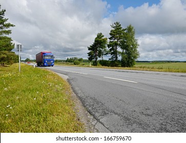 Road among fields