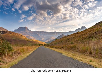 A Road To The Amphitheater In Drakensberg