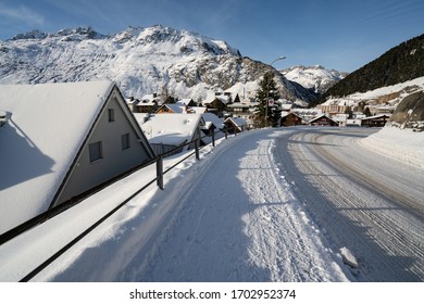 A Road In Andermatt Village