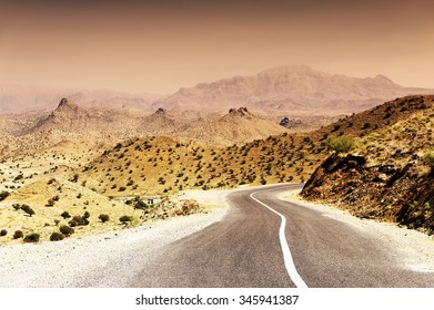 Road In Anti Atlas Mountains, South Morocco, Africa