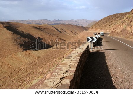 Road in Atlas mountains