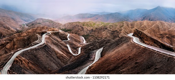 Road in Atlas Mountains in Morocco