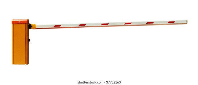 Road Barrier Isolate On White Background