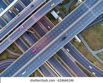 Road Beautiful Aerial View top view Thailand