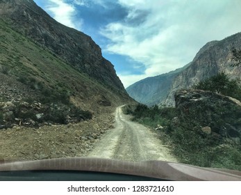 Road between rocks
