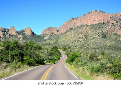 Road In Big Bend National Park In Texas, USA.