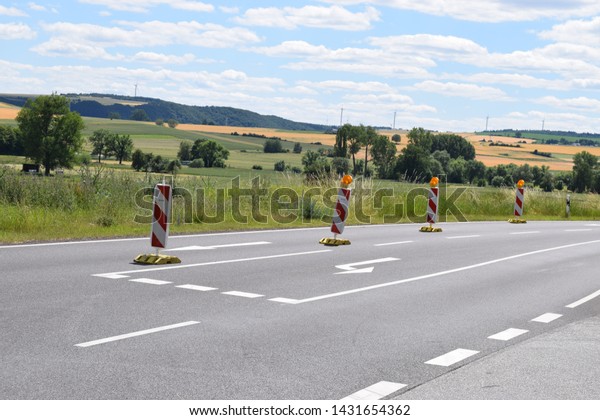 road block for repairs\
of damaged road