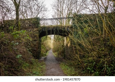 Road bridge at Lodge of Kelton over the old Paddy Line or Galloway railway line at Threave Estate, Castle Douglas, Scotland - Shutterstock ID 1981457870