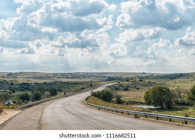 Road Bridge On Road R26 Over The Caledon River Near Wepener In The Free State Province