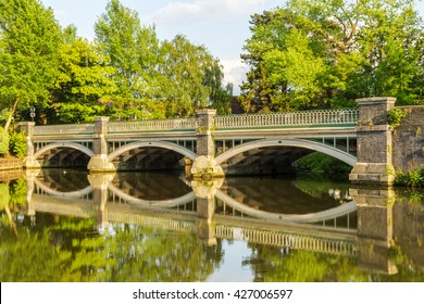 Road Bridge Over The River Wey At Weybridge, Surrey, England, UK