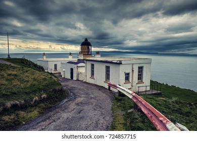 Road by Mull of Kintyre lighthouse 