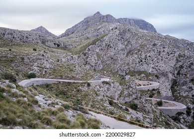  road to calobra and Lapiaz,  Puig Major, Majorca, Balearic Islands, Spain