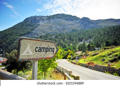 Road to the campsite near Grazalema village, Sierra de Grazalema Natural Park, province of Cádiz, Spain - Shutterstock ID 1021596889