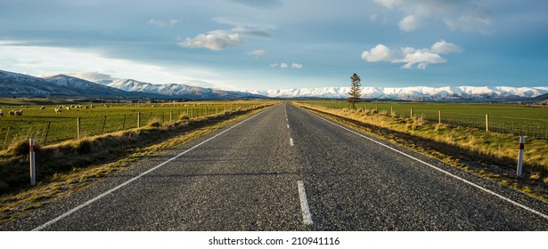 Road In Central Otago, New Zealand