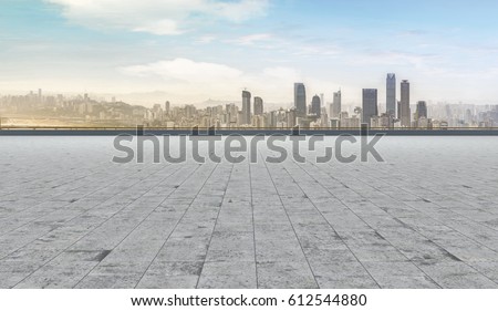 Road and city skyline