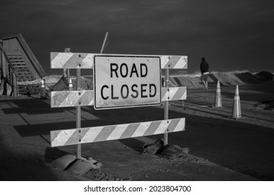 Road Closed Due To Flood In Kitty Hawk, NC