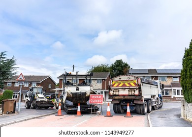 Road Closed For Highway Maintenance, Workers, Road Repairs, Pothole Repairs (Highway Maintenance Is Not A Brand/company)