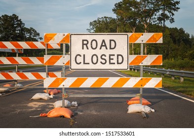 Road Closed sign on the street