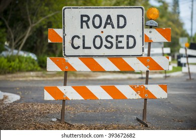 Road Closed Signs Detour Traffic Temporary