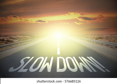Road concept - slow down