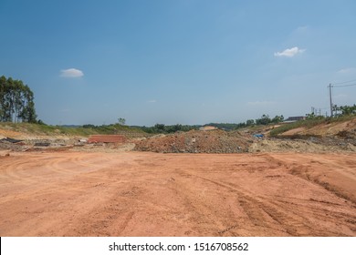 Road Construction Wide Dirt Road Perspective