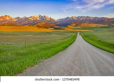 Road to Crazy Mountains in Montana