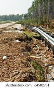 Road Damaged By Hurricane Irene